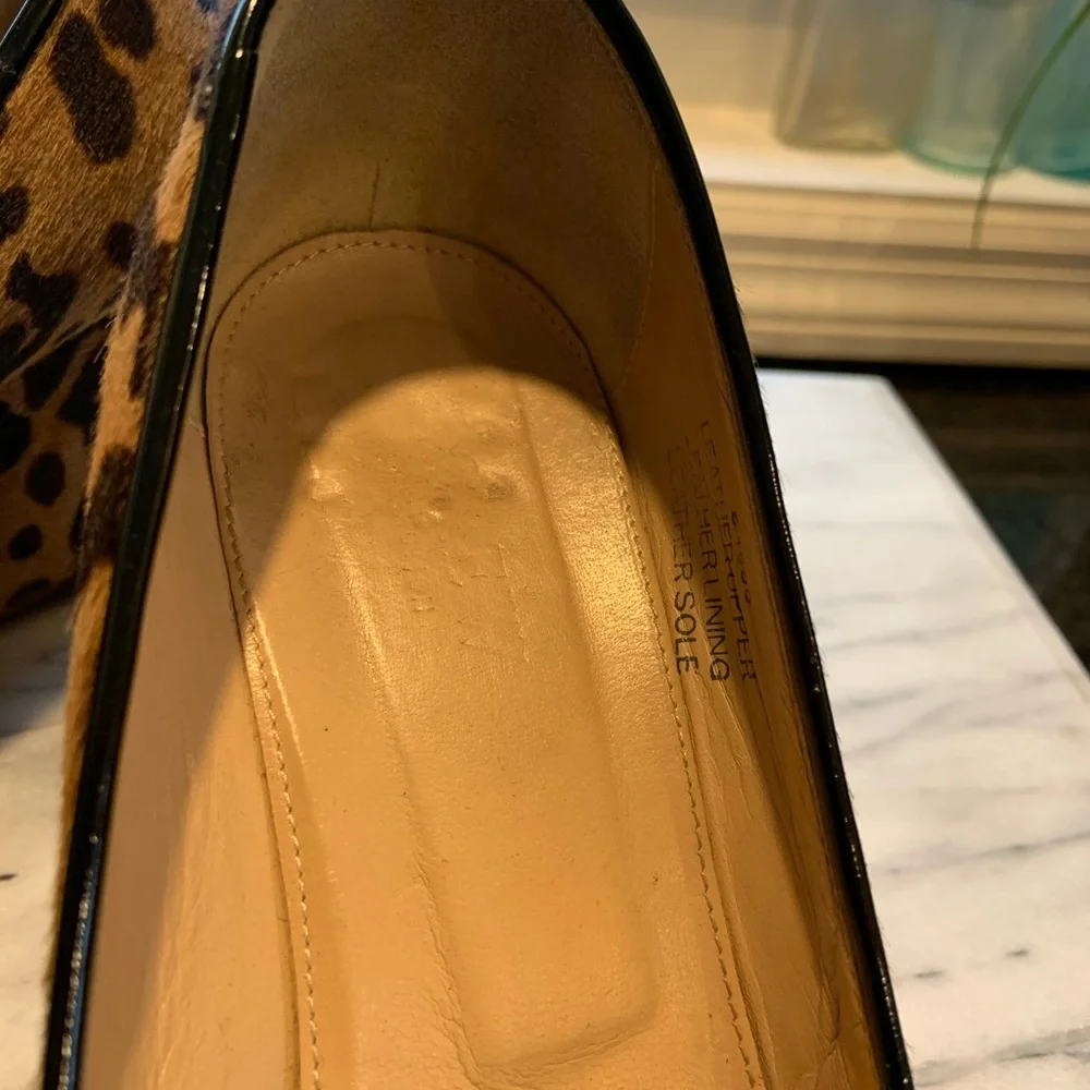 J. Crew Leopard Print Tan and Brown Wedge Pumps
